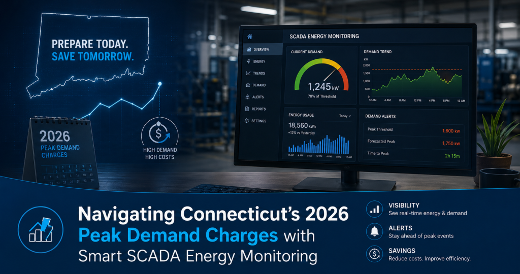 Navigating Connecticut’s 2026 Peak Demand Charges with Smart SCADA Energy Monitoring