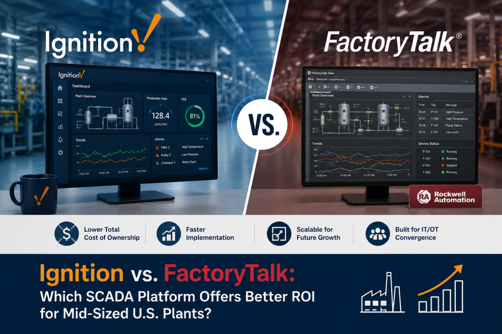 Ignition vs. FactoryTalk: Which SCADA Platform Offers Better ROI for Mid-Sized U.S. Plants?
